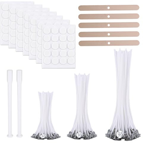 Scentoria 150 Stück Kerzendocht, Kerzendochte für Kerzen, Kerzen Docht Set, Kerzendocht Kaufen, Kerzendochte für Dicke Kerzen, Kerzen Selber Machen Set, Dochte für Kerzen Gießen, Candle Wick(10/15/20)