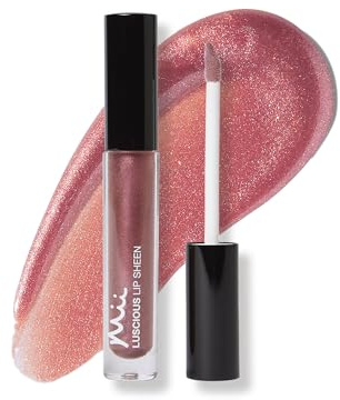 Mii Cosmetics Luscious Lip Sheen Lip Gloss | Nourishing Non-Sticky Lipgloss | Full Colour Coverage & Endless Glossy Shine | Blush Nude with Pink Shimmer | Minx