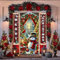 Yagerod Decoración navideña para Puerta de Entrada, Funda elástica para Puerta de Navidad, Funda de Tela elástica Lavable para Puerta de Entrada, Funda elástica para Puerta (K)