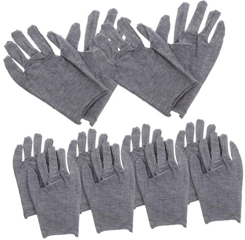 Generisch 12st Baumwoll-handschuhe Graue Handschuhe Skihandschuhe Schmuckhandschuhe Industrie-gummihandschuhe Bauhandschuhe Schutzhandschuhe Für Die Industrie Grabhandschuhe Grey Baumwolle
