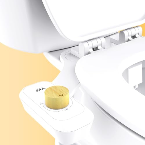 VALUE HOMSYS Peach Podusche für WC – Nicht-elektrisches Bidet mit 2 Düsen, Hygienische Reinigung, Einstellbarer Wasserdruck, Selbstreinigend & Umweltfreundlich