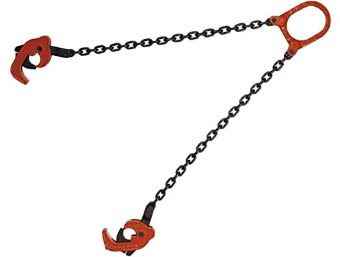 Tyenaza Catena di Sollevamento con 2 Ganci Catena Di Sollevamento per Gru, Per Fusti Industriali, Sollevatore Per Fusti a Catena per Gru
