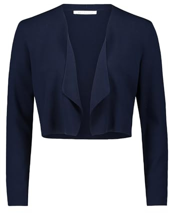 Betty & Co Damen Feinstrickjacke ohne Verschluss 44, Dunkelblau