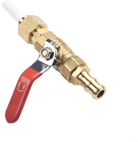 Niceminiwall Outil de sablage, buse de sablage, soupape de sablage avec robinet à bille en laiton et connecteur de rechange