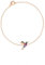 Einzelstück® Bracelet avec colibri I Argent sterling 925 I Bracelet en argent plaqué or 14 carats I Oxyde de zirconium Oiseau Bracelet or 14 carats Or rose, Eine Grösse, Argent sterling, Oxyde de