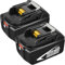 【2pezzi 】5.5Ah BL1860B Sostituzione per Makita 18V Batteria LED Indicatore BL1850 BL1860 BL1850B BL1840B BL1840 BL1830B 194205-3 194309-1 194204-5 196399-0 Utensili a batteria (nero)