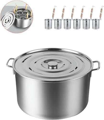 CQIKRWGWS Pentola per la Pasta con cestello scolapasta, pentola per Pasta in Acciaio Inox, pentola per maccheroni, pentola Multiuso per brodo, pentola per Cottura a Vapore, con divisore e coperchi