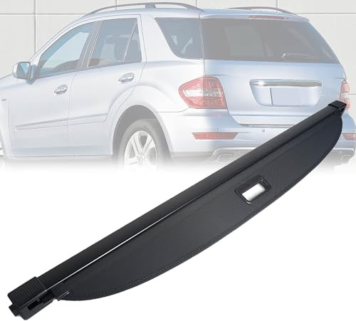 Generisch Schwarz Laderaumabdeckung Abdeckrollo Kofferraum Ausziehbar Für Mercedes Benz ML M Klasse W164 ML300 ML350 2005-2011 Kofferraum Rollo