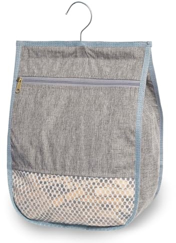 Joalpysm Peg Bag for Washing Line, Hanging Peg Bag with Zipper Clothes Peg Basket Storage for Clothes Pegs & Laundry Accessories, Peg Bags Basket for Outdoor Yard Balcony Laundry Room