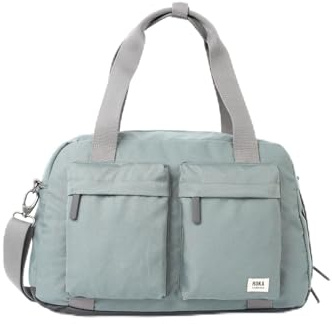 ROKA London Gatwick Small Recycled Canvas Duffle Bag (Pewter)