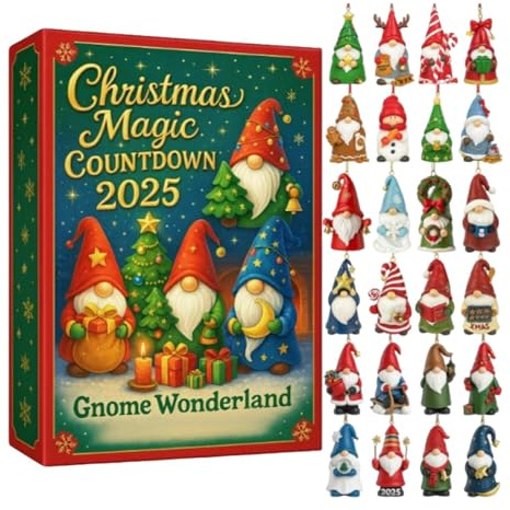 Wichtel Kalender 2025, Weihnachtswichtel Adventskalender 2025, Wichtel Adventskalender Für Weihnachtsdeko, 24 Tage Weihnachts Adventskalenders Mit 30 Wichtels Acrylanh-ängern