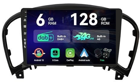 [6G+128G | Incorporato DAB+ 4G] - MSD 9 Pollice Autoradio Per Nissan Juke J15 / YF15 Infiniti ESQ 2010-2019 | Android 15 GPS Navi | Carplay Android Auto Volant WiFi DSP | Camera MIC | Octa-Core 2 Din