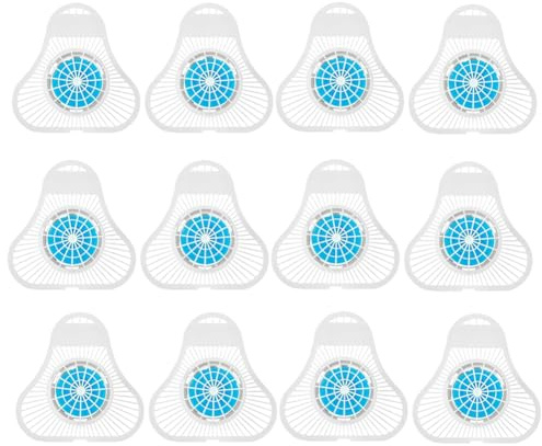 Uxsjakjsd Urinal Deodorizer Screen 12-Pack with Anti-Splash Filter, Urinal Cakes Featuring Odor Protection for Men