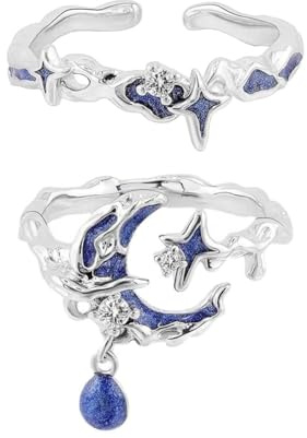 SWZYMXH 2 Flins Ringe Anime Figure Cosplay Ring Verstellbare Größe Ringe