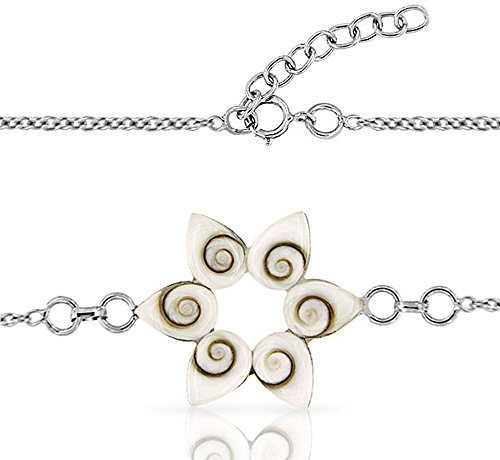 PLANETYS - 925 Sterling Silber Armband Stern Auge des Heilige Lucie - Santa Lucia - Oeil de Sainte Lucie - Shiva Eye