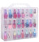 Koowaa Nagellack Aufbewahrungskoffer, 48 Slots Kunststoff Nagellack Vitrine Box, Beauty Case für Frauen
