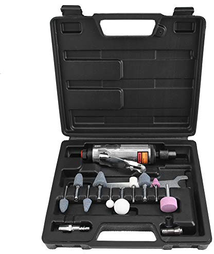 Juego de lijadora neumática,1/4BSP 23000 rpm Máquina lijadora neumática de metal Amoladora pulidora Herramienta neumática Molino de molienda Juego de herramientas para moldes,productos de hardware