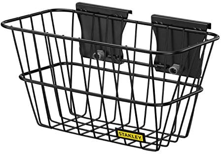 Stanley STST82603-1 Trackwalls Metallkorb (passenden zum Stanley Trackwalls Schienensystem, ideal für Dosen, Flaschen, Handschuhe, Kleinteile, bis 16 kg belastbar, leicht anzubringen)