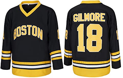 Herren #18 Happy Gilmore 1996 Movie Boston Adam Sandler Eishockey Trikot genäht