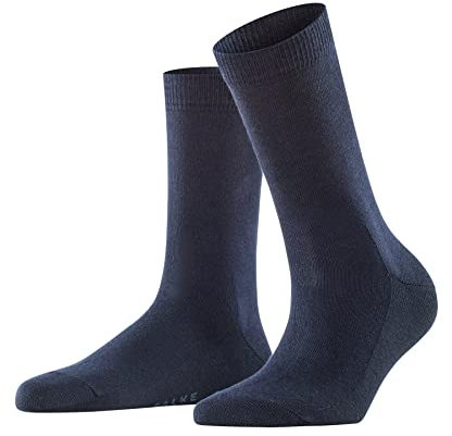 FALKE Family W So coton durable unies 1 paire, Chaussettes Femme, Bleu Dark Navy 6379, 39-42