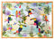 Les Jardins de la Comtesse – Bandeja Rectangular Grande con Asas de melamina Pura – Toucanes de Río – 50 cm – Multicolor – Vajilla Quasi-irrompible MelARTmine