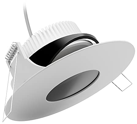 SSC-LUXon YOKU Einbaustrahler schwenkbar flach IP65 inkl. LED Lampe 230V warmweiß 4W - Badezimmer Deckenspot in rund & weiß