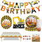 Partyhausy 91Stück Baustelle Partygeschirr Geburtstag Deko, Bagger pappteller Geburtstagsdeko Baustelle Kindergeburtstag Partyset
