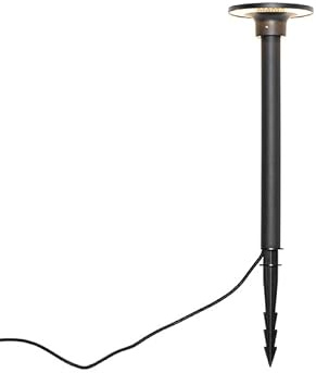 Qazqa led Modern außen Erdspieß Strahler für den Garten - Skyf - Schwarz, inkl. 6.5W integrierter LED, 68cm, IP54, Rund
