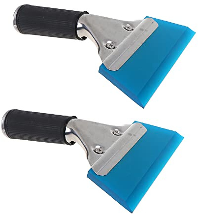 SagaSave 2 escobillas limpiacristales para ventanas, raspador limpiador con hoja de goma, limpiador de agua multiusos para tintado de coche y película de ventana