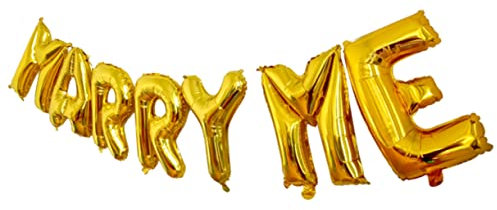 OFFSCH 2er-set „marry Me“ Hochzeitsparty-dekoration Folienballons Mit Seidenpapier-pompons Und Blumen Partyzubehör Für Hochzeitsdekorationen