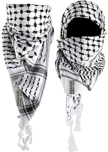 Islamic Gifts 123 Palestine Scarfs Shemagh Cotton Arab Keffiyeh Scarf Men Head Neck Face Wrap Cotton Men Woven military shemagh scarf Not printed