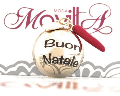 MODA MavillA Klangkugel Weihnachtsdekoration, silber / schwarz, M