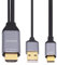 cablecc Câble réversible HDMI 1.4 source mâle vers USB 3.1 type C USB-C Displays mâle HDTV pour moniteur d'ordinateur portable 1,8 m