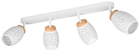 Reality Leuchten Spotbalken Bidar R81574031, Metall Weiß matt, exkl. 4x E14