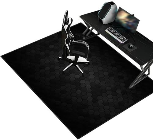 Schreibtischstuhl Unterlage Bodenschutzmatte Gaming Bürostuhlunterlage Bürostuhl Teppich Unterlage 120 x 180 cm Bodenschutz Teppichschoner für Parkett Laminat Hartböden Teppichboden Bürostuhl Matte