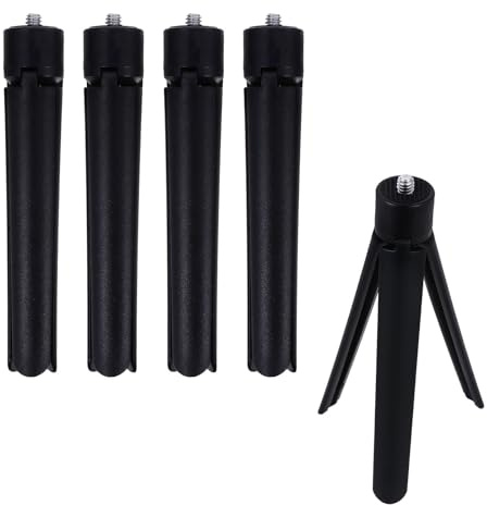 ibasenice 5 Stück Pack Faltbares Tischstativ aus Abs Stabiles Kleiner Handy Kamerastativ für Webcam und DSLR Kamera für Foto und Videoaufnahmen