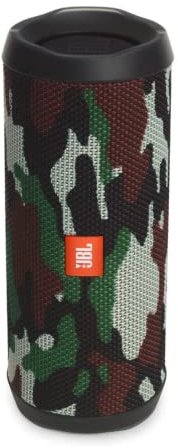 JBL Flip4 Bluetooth Speaker, Camouflage Earplug, 7 cm, Black