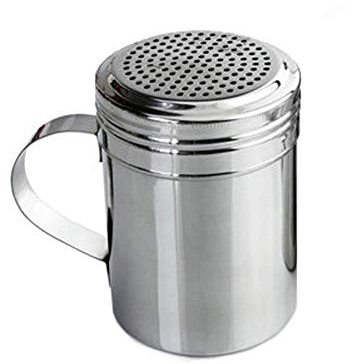 Stainless Steel Spice Bottles, Salt Sugar Pepper Dispenser, Barbecue Powder Dredge Shaker, with Handle, Flour Icing Sugar Duster Spice Bottle, Kitchen Tool