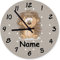 ShirtInStyle Wanduhr Kinderzimmeruhr Igel mit Wunschnamen Geschenk Uhr Kinder Handmade, 29cm, Farbe Pastellbeige