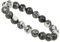 ELEDORO Stretch Armband aus echten Edelsteinen-Perlen 10mm: für Energie und Harmonie (Panda Jaspis)