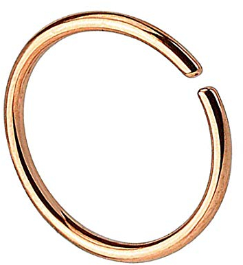 Taffstyle Piercing Continuous Ring Fake Klemmring Dünn Septum Tragus Helix Nase Lippe Ohr Nasenring Ohrpiercing Hoop Clip On Roségold 0,8mm x 6mm