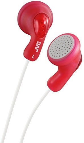 JVC Gumy HA-F14-RN-U In-Ear Headphones Wired Optimal Rubber Body Powerful Sound Red