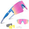 BangLong Polarisierte Sonnenbrille, Fahrradbrille Herren Damen UV 400 Schutz mit 3 Wechselgläser, Schutzbrille Sportbrille für Outdoorsport Radfahren Laufen Golf