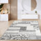 Paco Home Teppich Wohnzimmer Kurzflor Marokkanische Kreis Und Bordüren Muster Modern, Grösse:200x280 cm, Farbe:Grau 2
