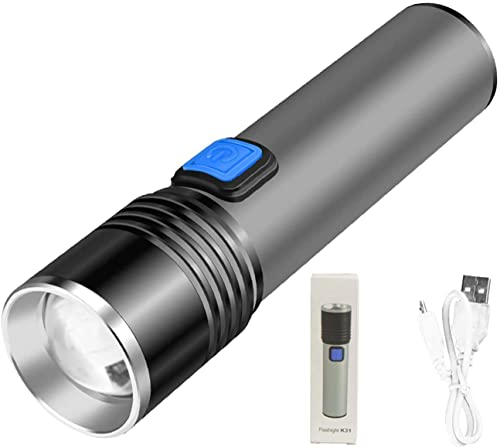 Multifunction 670nM USB Deep Red Light LED Flashlight,Against Deteriorating Eyesight Torch,Zoomable Portable Handheld Red Light,for Fishing,Water Resistant [Energy Class A+]