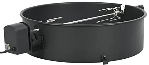 Goliraya Rôtissoires pour Barbecue Kit d'anneau de Rôtissoire de Barbecue 57 cm Noir