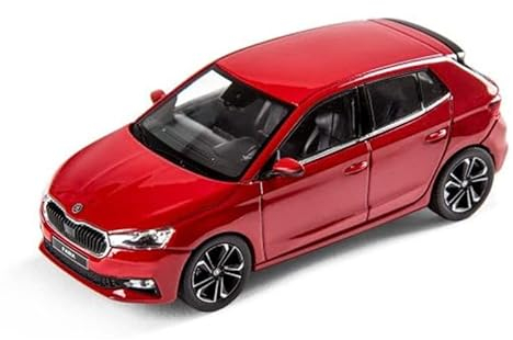 Skoda 6VA099300F3P Fabia A07 Modellauto 1:43 Miniatur, Velvet Rot