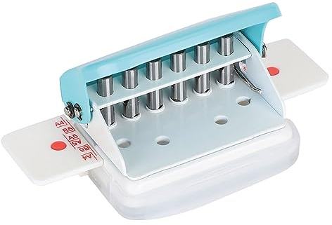 Tiiyee Adjustable Hole Punch, A4 A5 B5 Multi-Hole Manual Binding Machine | 30 Hole for A4, 20 for A5, 26 for B5, Compact Office School Tool with Paper Scrap Box for File Scrapbook Studio Craft Binding
