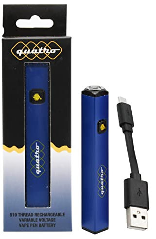 HoneyStick Quatro 510 Thread Battery Cube Shaped Vape Pen Battery for CBD and Thick Oil with 400mAh Capacity and 3 Voltage Settings No Nicotine