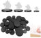 Evemodel 40Pcs Various Size 25mm 32mm 40mm 50mm Round Model Base Plastic Base for Sand Table War Games Table Game (Round)